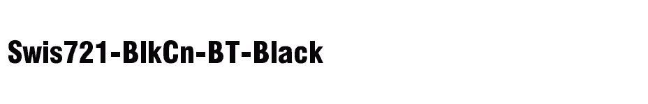 font Swis721-BlkCn-BT-Black download