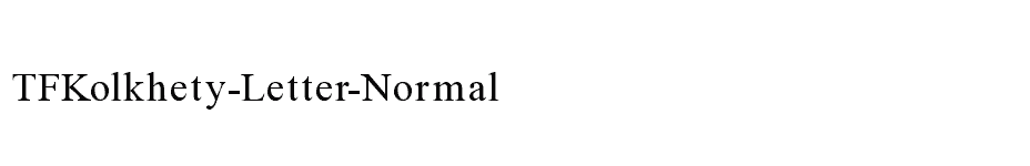 font TFKolkhety-Letter-Normal download