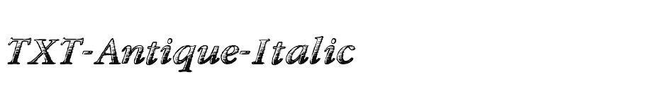 font TXT-Antique-Italic download