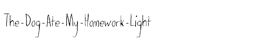 font The-Dog-Ate-My-Homework-Light download