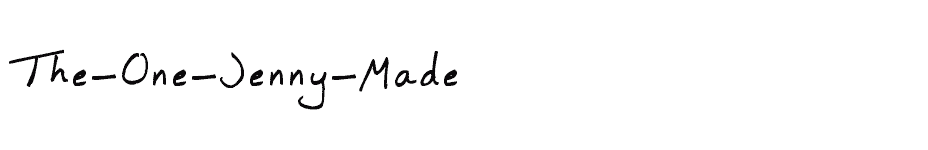 font The-One-Jenny-Made download