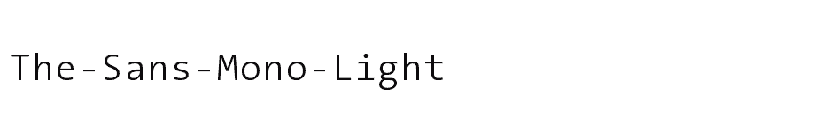 font The-Sans-Mono-Light download