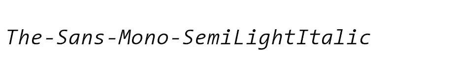 font The-Sans-Mono-SemiLightItalic download