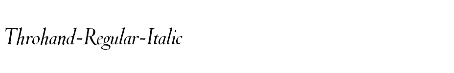 font Throhand-Regular-Italic download