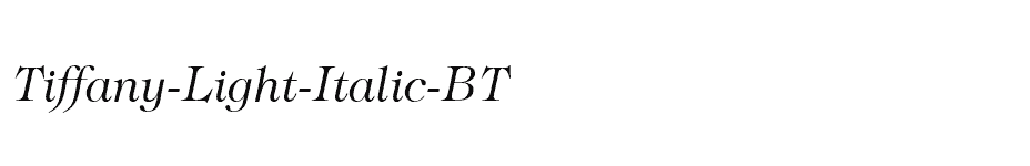 font Tiffany-Light-Italic-BT download