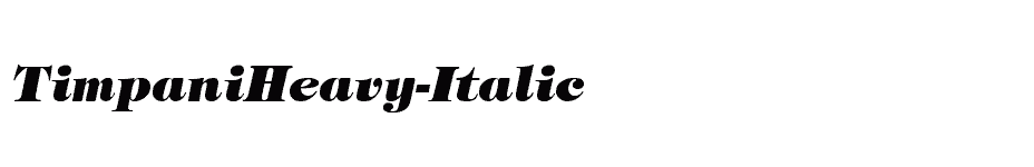 font TimpaniHeavy-Italic download