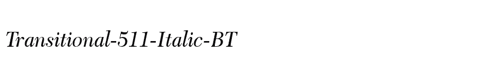 font Transitional-511-Italic-BT download