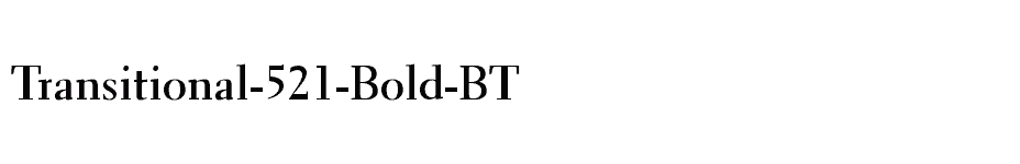 font Transitional-521-Bold-BT download