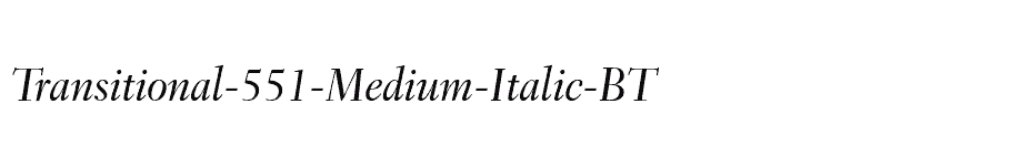 font Transitional-551-Medium-Italic-BT download