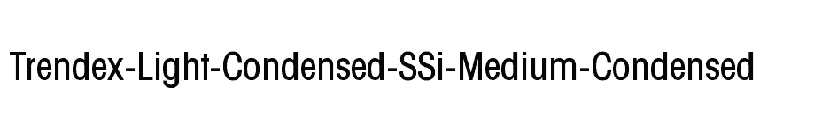 font Trendex-Light-Condensed-SSi-Medium-Condensed download