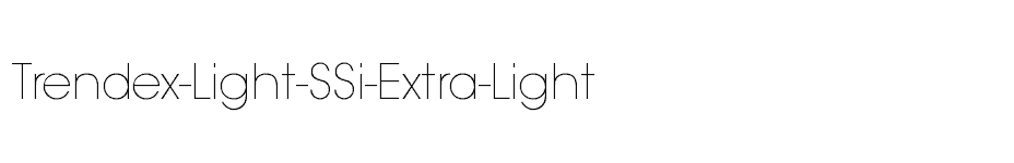 font Trendex-Light-SSi-Extra-Light download