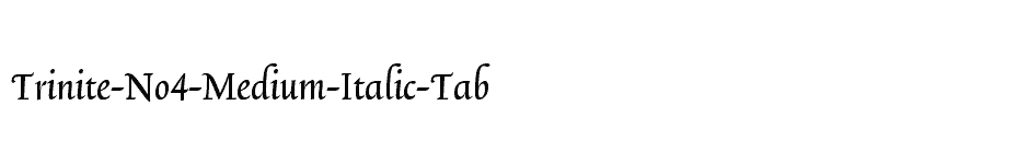 font Trinite-No4-Medium-Italic-Tab download