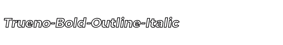 font Trueno-Bold-Outline-Italic download