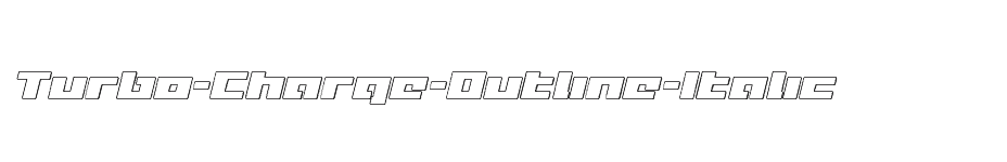 font Turbo-Charge-Outline-Italic download