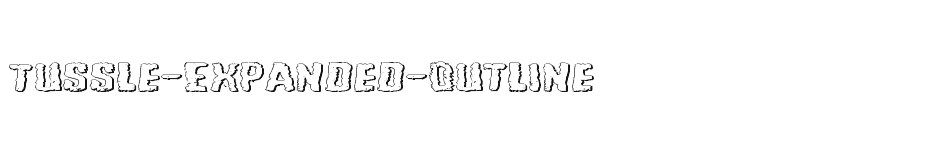 font Tussle-Expanded-Outline download