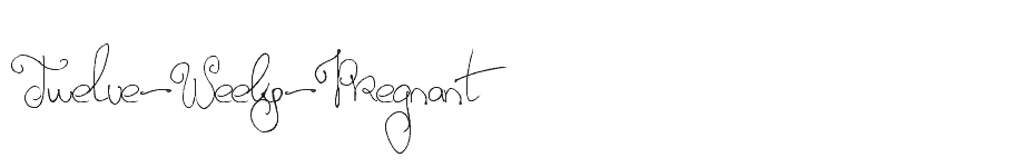 font Twelve-Weeks-Pregnant download