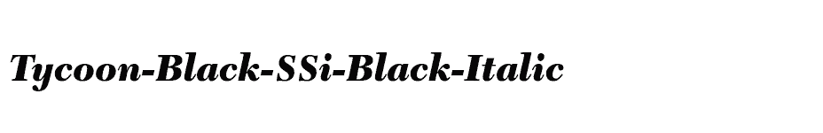 font Tycoon-Black-SSi-Black-Italic download