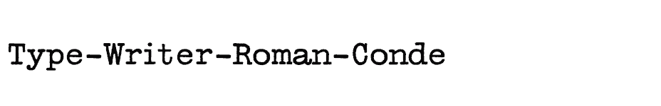 font Type-Writer-Roman-Conde download