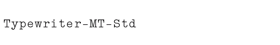 font Typewriter-MT-Std download