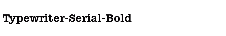 font Typewriter-Serial-Bold download