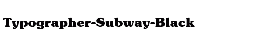 font Typographer-Subway-Black download