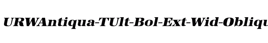 font URWAntiqua-TUlt-Bol-Ext-Wid-Oblique download