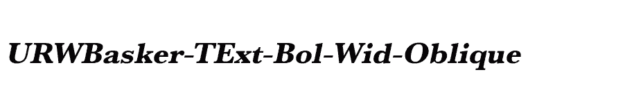 font URWBasker-TExt-Bol-Wid-Oblique download