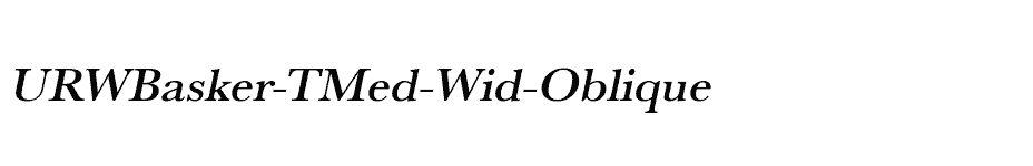 font URWBasker-TMed-Wid-Oblique download