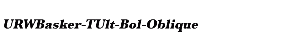 font URWBasker-TUlt-Bol-Oblique download