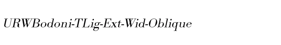 font URWBodoni-TLig-Ext-Wid-Oblique download