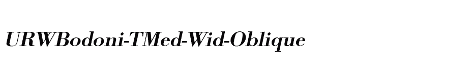 font URWBodoni-TMed-Wid-Oblique download