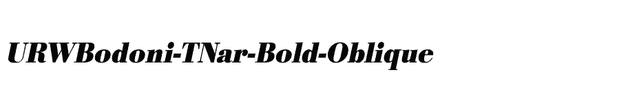 font URWBodoni-TNar-Bold-Oblique download