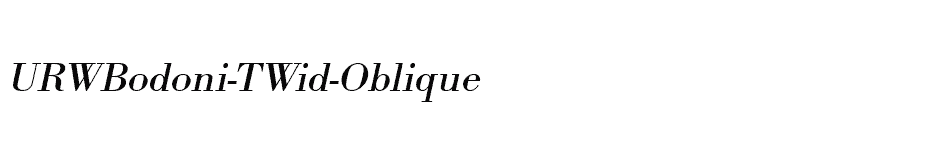 font URWBodoni-TWid-Oblique download