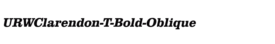 font URWClarendon-T-Bold-Oblique download