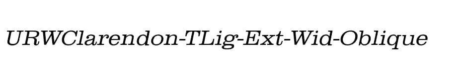 font URWClarendon-TLig-Ext-Wid-Oblique download