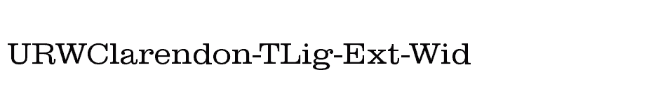 font URWClarendon-TLig-Ext-Wid download