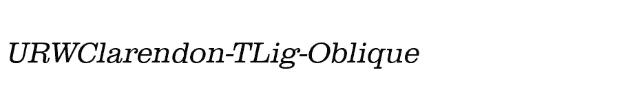 font URWClarendon-TLig-Oblique download