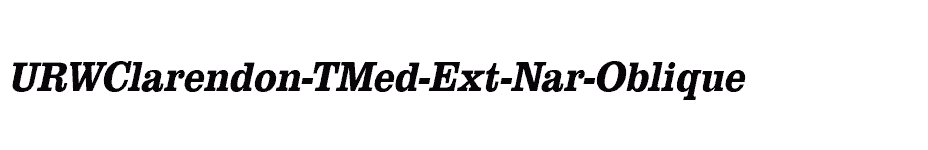 font URWClarendon-TMed-Ext-Nar-Oblique download