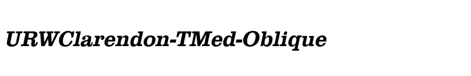 font URWClarendon-TMed-Oblique download