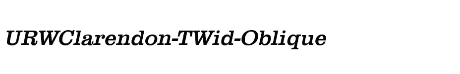 font URWClarendon-TWid-Oblique download