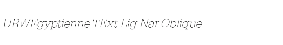 font URWEgyptienne-TExt-Lig-Nar-Oblique download