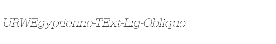 font URWEgyptienne-TExt-Lig-Oblique download