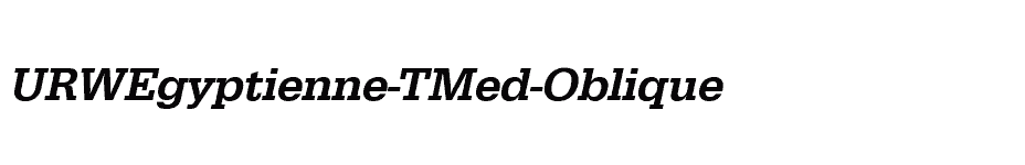 font URWEgyptienne-TMed-Oblique download