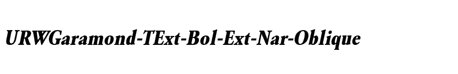 font URWGaramond-TExt-Bol-Ext-Nar-Oblique download