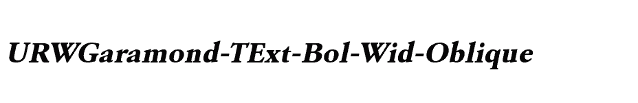 font URWGaramond-TExt-Bol-Wid-Oblique download