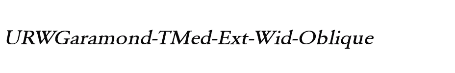 font URWGaramond-TMed-Ext-Wid-Oblique download