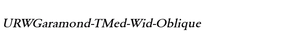 font URWGaramond-TMed-Wid-Oblique download