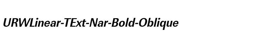 font URWLinear-TExt-Nar-Bold-Oblique download