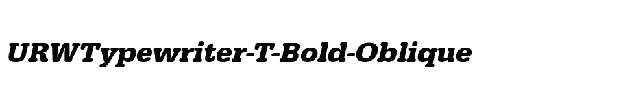 font URWTypewriter-T-Bold-Oblique download