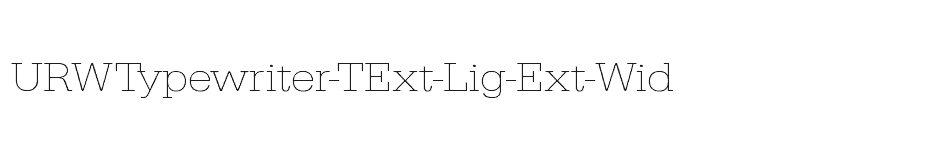 font URWTypewriter-TExt-Lig-Ext-Wid download